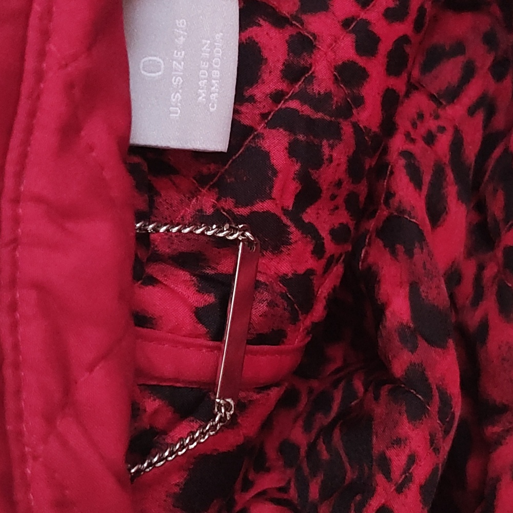 Chico's red quilted jacket - Picture 3 of 6
